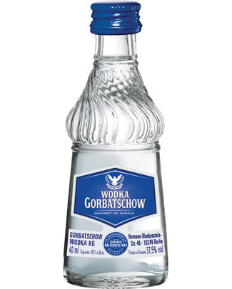 059710HD.jpg GORBATSCHOW VODKA 0,04L 37,5° – Image 1
