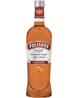 157455HD.jpg POLIAKOV FL. CARAMEL VODKA 0,7L 37,5° – Image 1